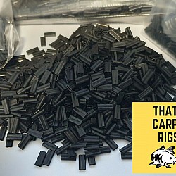 0.6mm x 5mm Double Barrel Copper Crimps - Matt Black