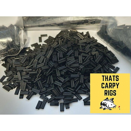 0.6mm x 5mm Double Barrel Copper Crimps - Matt Black 0.6mm x 5mm Double Barrel Copper Crimps - Matt Black