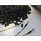 0.6mm x 5mm Double Barrel Copper Crimps - Matt Black 0.6mm x 5mm Double Barrel Copper Crimps - Matt Black