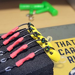 Turbo German Worm Rigs - Clear or Camo Hooklink