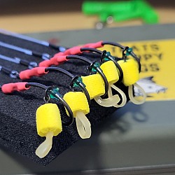 Turbo German Worm Rigs - Clear or Camo Hooklink